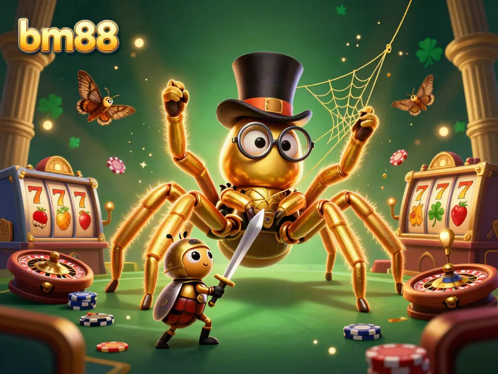 Engage with the exciting bm88 casino illustration featuring vibrant characters and rich gaming elements.