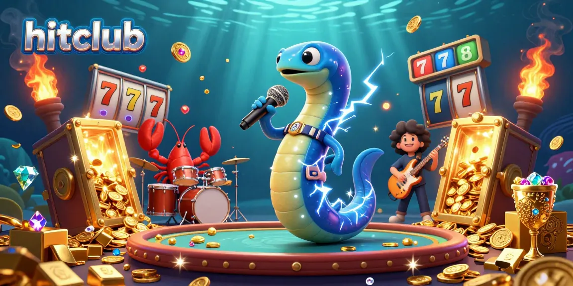 Experience the underwater casino scene with hitclub's electric eel DJ and sparkling treasure!