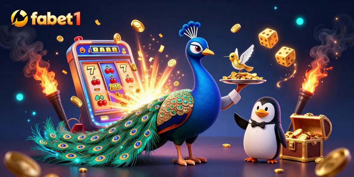 Playing vibrant casino games and winning jackpots at fabet1's lively atmosphere.