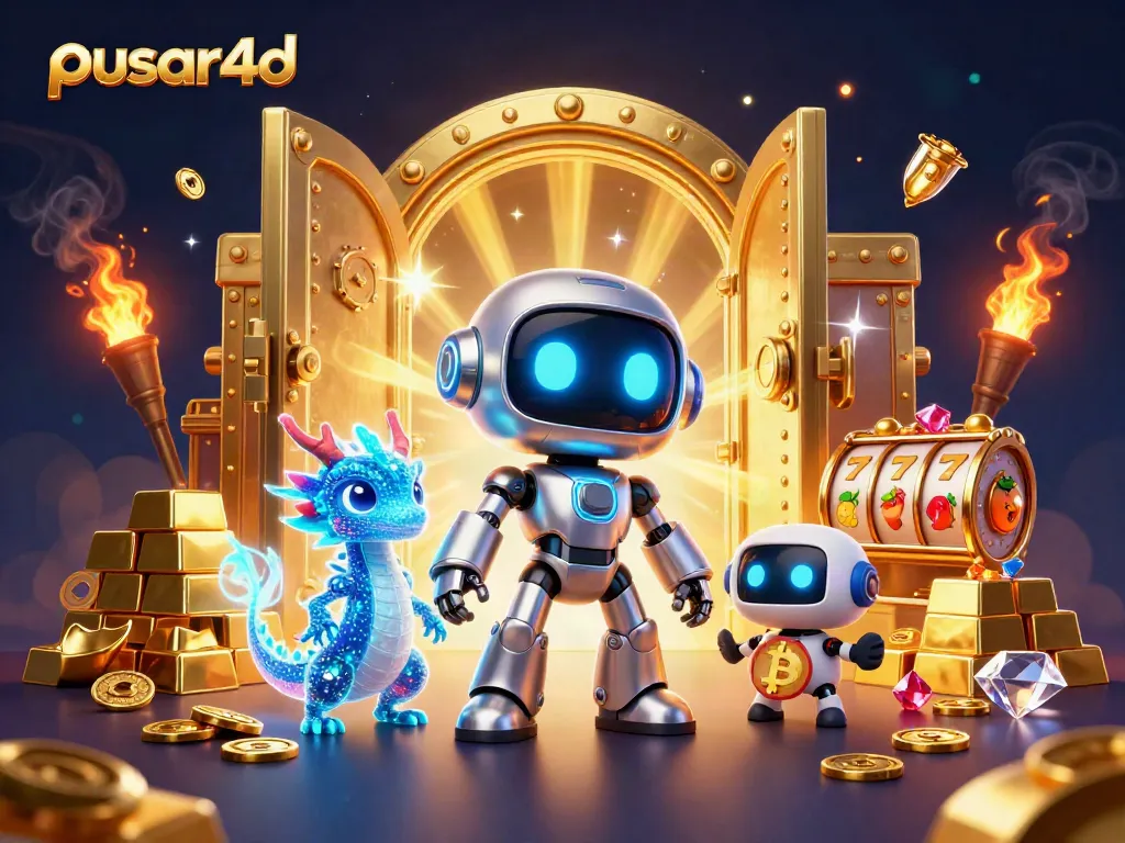 Pusar4d offers immersive gaming with an exciting robotic theme, showcasing jackpots and treasures online.
