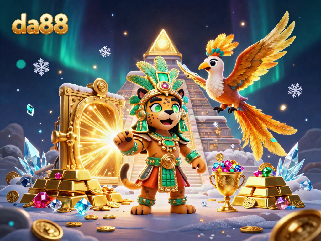 Experience thrilling gameplay at da88 with rich visuals of Mayan-inspired characters amidst treasures.