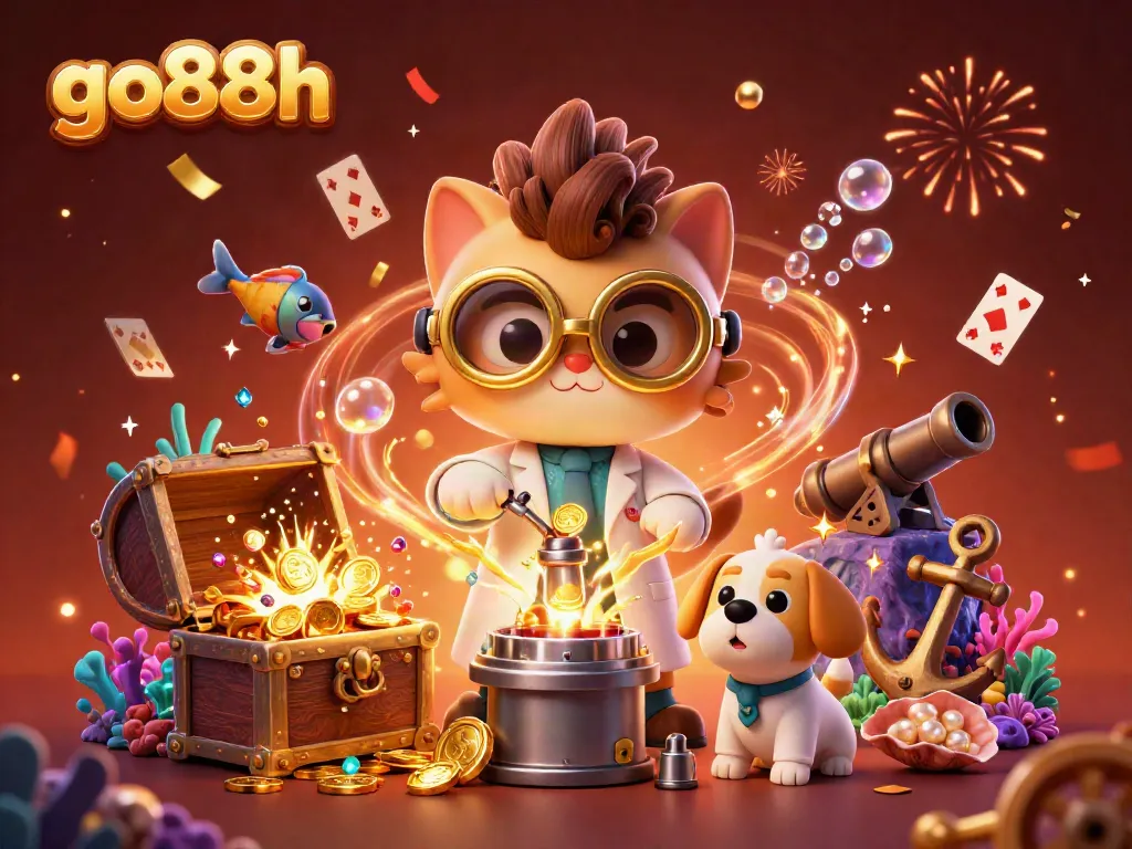 Engage with exciting adventures at go88h, where 3D mad scientist cat and dog create thrilling casino games.