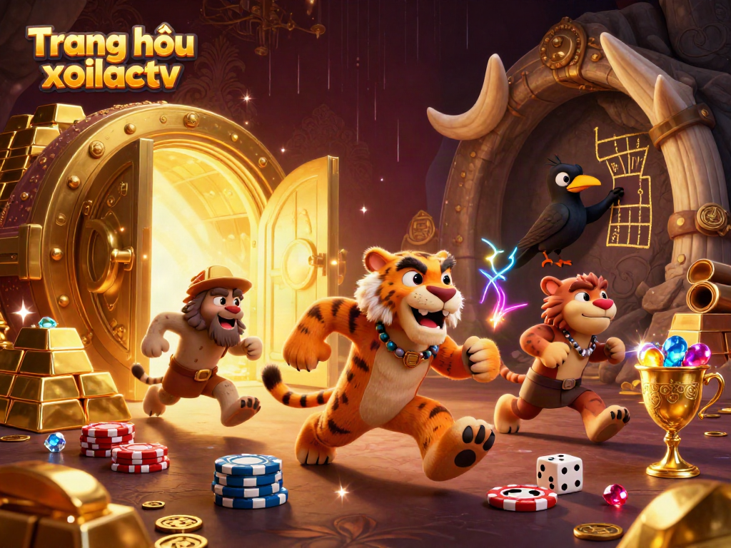 Engage with the thrilling atmosphere of Trang chủ xoilactv showcasing vibrant casino elements and characters.