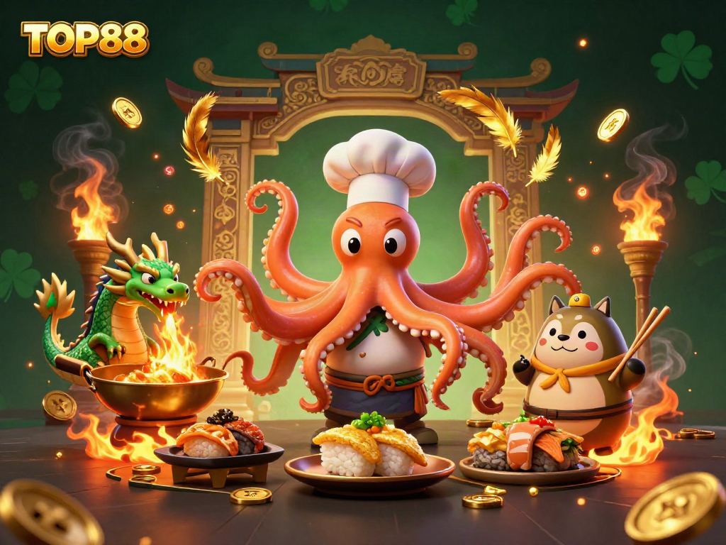 TOP88 game depiction featuring vibrant characters and dynamic casino elements.