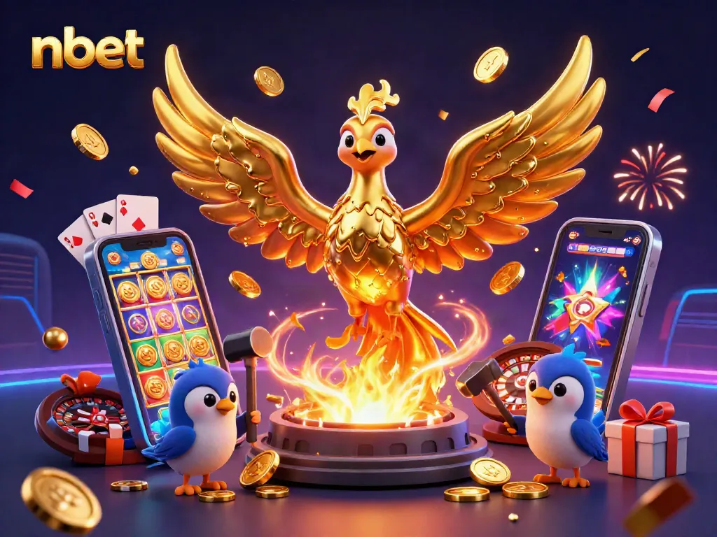 nbet offers exciting gaming experiences with a golden phoenix and dynamic slots and card games.