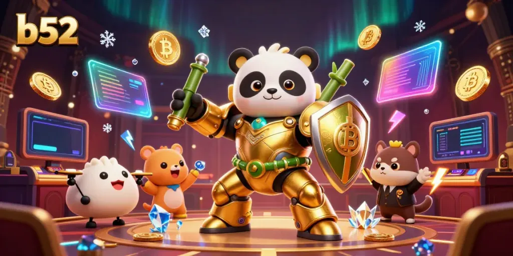 Experience the thrill of b52 gaming with a vibrant, animated casino atmosphere.