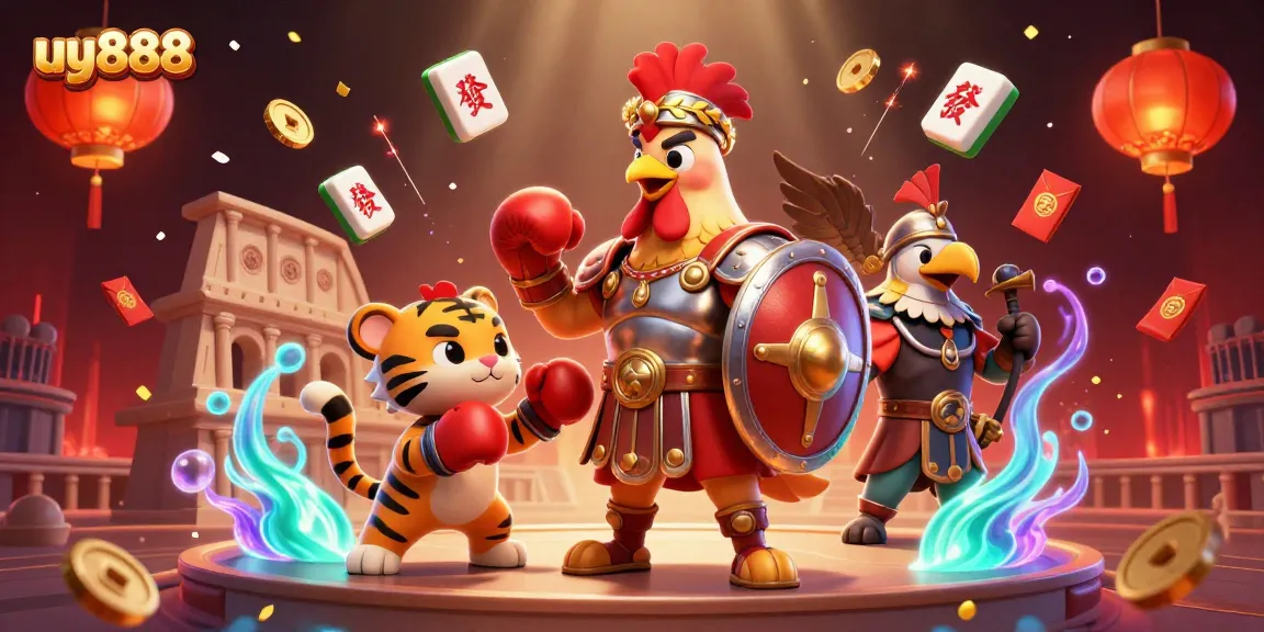 Experience the thrill of uy888 with vibrant casino-themed visuals featuring character action in a dynamic scene.