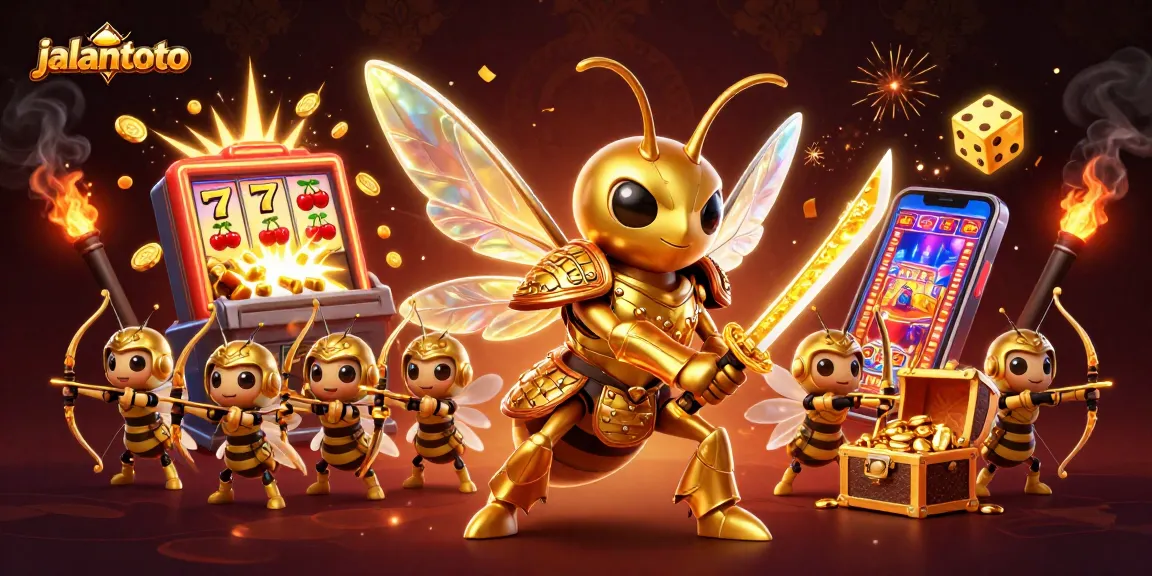 Winning big with jalantoto as samurai hornet and bee archers celebrate at a dynamic casino.