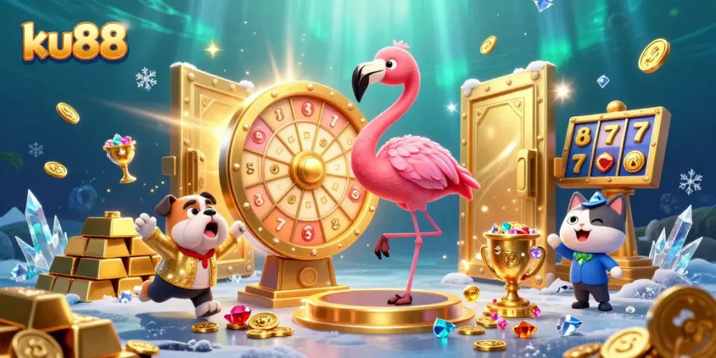 Spin to win at ku88 with colorful slot reels and entertaining virtual characters.