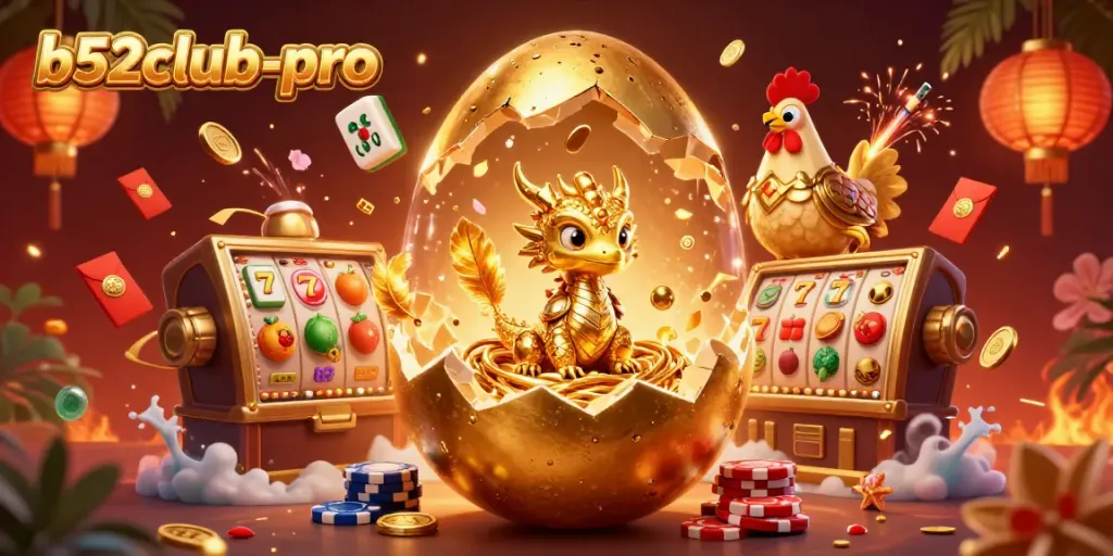 Experience winning moments at b52club-pro with a dynamic golden dragon and casino elements