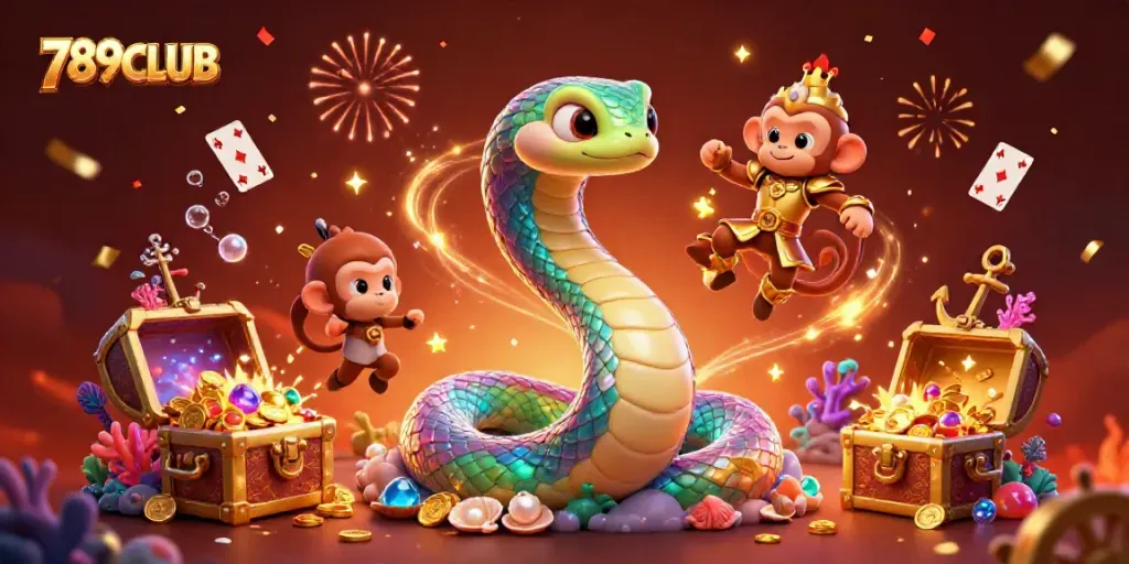 Experience the thrill of 789CLUB with vibrant scenes of winning treasures and magical adventure.