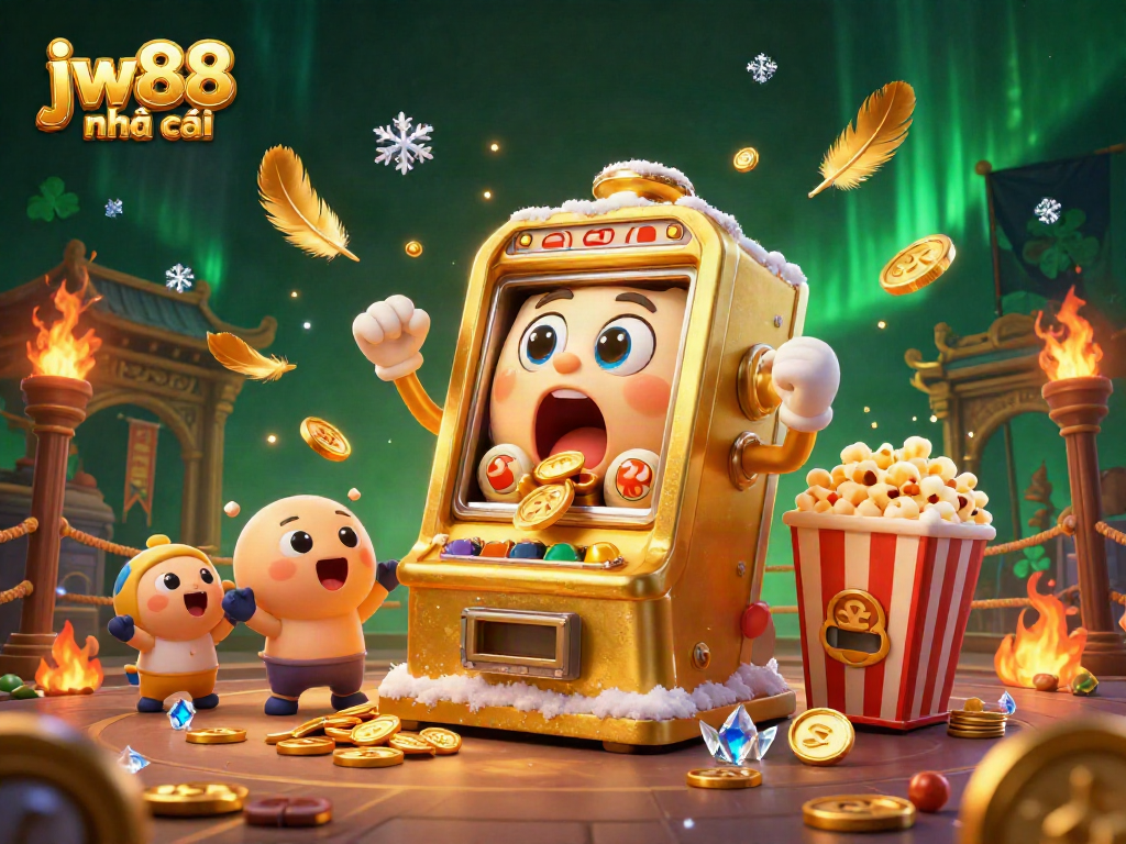 Experience the excitement of jw88 nhà cái with a lively scene of winning jackpots and golden slot machines!