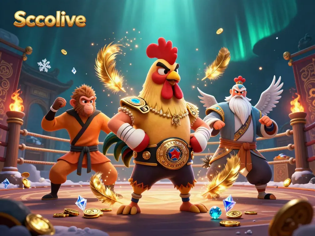 Socolive visualizes an exciting gambling scene with dynamic characters and action.
